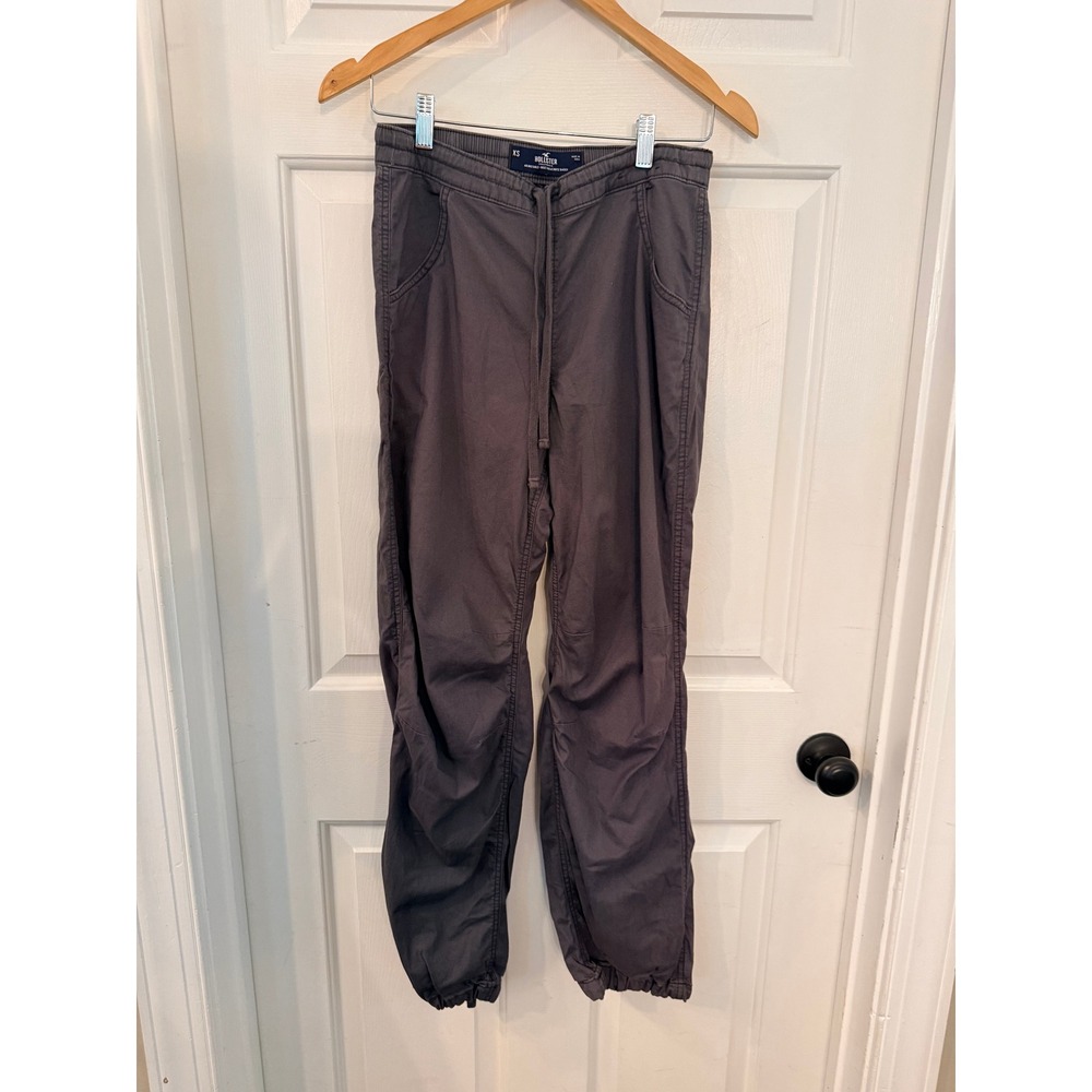 Hollister Adjustable-Rise Parachute Baggy Pants Gray XS Jogger Streetwear 23 - Picture 2 of 3